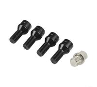 DystopiaWorld Tornillos de rueda de acero negro M14x1.25 Tuercas de asiento cónicos para BMW E66 F01 F02 F07 F11 F12 F13 X5 F15 X6 E71 F16 para mini R55 R57 R58