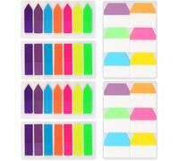 DYSWTUE 800 Piezas de Marcadores Adhesivos, Pestañas de Colores Para Libros, Marcadores de Cinta Translúcida para Marcar Páginas, Notas Adhesivas con Índice para Escribir, para Uso Escolar y Oficina