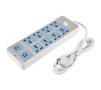 Dytabepl Enchufe múltiple de 8 enchufes con USB C, regleta de 3000 W con interruptor, cable de alimentación de 6,5 pies, universal, para cocina, salón, dormitorio, oficina