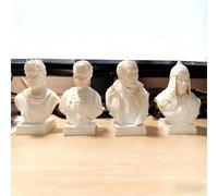 Dytartzx Conjunto de estatuas de los Cuatro Grandes Conquistadores, Bustos clásicos Impresos en 3D de Alejandro Magno, Julio César, Napoleón Bonaparte y Gengis Kan, Deco