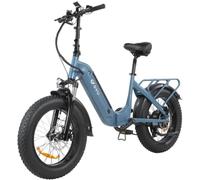 Dyu FF500 Bicicleta Eléctrica 20" Motor 500W Batería 48v14Ah Alcance 50Km con Frenos de Disco Azul