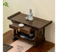DYUNCZ Mesa de Altar Budista, Mesa de Meditación Don Tablero Extraíble, Nicho Budista for Incienso, for El Templo de la Puja y la Práctica Espiritual en El Hogar(60x25x28cm)
