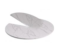 DYUNCZ Tablero Redondo Madera de 120-180 Cm de Diámetro, Tablero de Mesa Redondo Plegable, Sin Patas, Ahorra Espacio, es Impermeable, Ideal para Fiestas y Cenas(White,160cm/5.2ft)