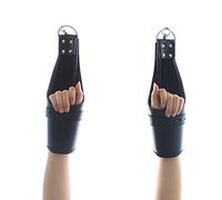 DYUOMB BDSM Bondage Juego de esposas de cuero colgantes con cerradura for esposas ajustables BDSM Juego de roles sexuales Bondage Sex Bed Juguetes sexuales for parejas eróticas(Rot)