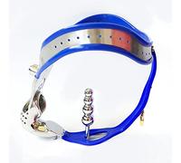 DYUOMB Jaula de castidad con jaula de pene de silicona de acero inoxidable BDSM con tapón anal de 4 bolas, cinturón de castidad masculina, jaula for pene, ataduras y jaula de castidad bondage, ropa in