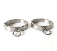 DYUOMB Puños de Tobillo de Acero Inoxidable Bondage BDSM - Tobillera de Metal for Juegos de Bondage SM - Juguetes sexuales for Parejas for Hombres y Mujeres(Round,Männer)