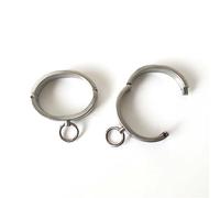 DYUOMB Puños de Tobillo de Acero Inoxidable Bondage BDSM - Tobillera de Metal for Juegos de Bondage SM - Juguetes sexuales for Parejas for Hombres y Mujeres(Oval,Männer)