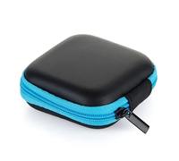 DYYEUAVT 1 Mini Estuche Protector for Auriculares, Estuche rígido de EVA, Cargador Digital, Almacenamiento de Auriculares, Organizador de Cable de Datos USB, Estuche de Transporte.(Blue)