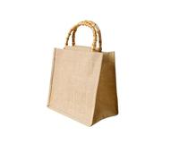 DYYEUAVT 1 pieza bolso de mano literario Retro de lino y algodón hecho a mano pequeño bolso de ratán(L)