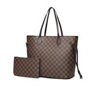 DYYEUAVT 2Pcs Fashion Tote Bag Female Shoulder Bags Purse Ladies Large Capacity Tote Bag Women Handbag Simple Crossbody Shopping Bag(Black)