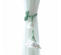 DYYEUAVT 3 Hebillas de Cortina con Forma de Flor, Cuerda for Atar, Clips de Soporte for Cortina, decoración del hogar, Accesorios Decorativos for el hogar, Color sólido(A)