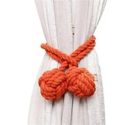 DYYEUAVT 4 Uds. De Cuerdas Simples for Atar Cortinas, alzapaños Colgantes con Hebillas de Bola, Soportes for decoración del hogar(Orange)