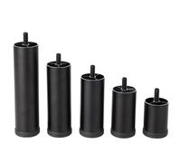 DYYEUAVT 4 Uds. Patas de Metal for Muebles, Patas Ajustables de aleación de Aluminio Negro for Lavadora, Armario, Soportes de TV, pies de Repuesto for sofá(4pcs-Black-25cm)
