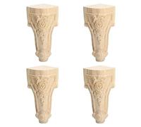 DYYEUAVT 4 unids/Set de Armario de rodamiento Fuerte, Mesa de Centro de Madera Tallada Antideslizante, decoración de Estilo Europeo, Muebles, Patas, sillas, pies de sofá(150x60mm)
