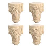 DYYEUAVT 4 unids/Set de Armario de rodamiento Fuerte, Mesa de Centro de Madera Tallada Antideslizante, decoración de Estilo Europeo, Muebles, Patas, sillas, pies de sofá(100x55mm)