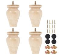 DYYEUAVT 4 unids/Set Muebles de Madera Maciza Patas de Repuesto en Forma de Calabaza sofá Patas sofá sillón Mesa sofá Silla Taburete Muebles pies(with Accessories)