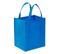 DYYEUAVT Bolsa de compras con botón plegable reutilizable, bolsa de asas no tejida, bolso de almacenamiento, bolsas de comestibles(Blue)
