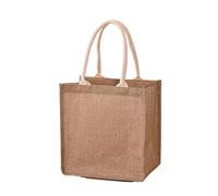 DYYEUAVT Bolsas de lino, bolsas de compras, bolsa de lino, sacos de algodón pintados a mano, sacos de imitación portátiles de yute, bolsas laminadas, bolsa de compras plegable(S-Z)