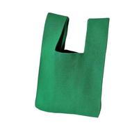 DYYEUAVT Bolso De Mano De Punto Hecho A Mano For Mujer, Minibolso De Muñeca Con Nudo, Bolso De Mano Informal De Color, Bolso De Compras Reutilizable(Green)
