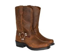 DYYEUAVT Botas Vaqueras Vintage for Hombre con Hebilla de cinturón y Anilla, Botas Altas de Motociclista for Hombre(Yellow Brown,42)