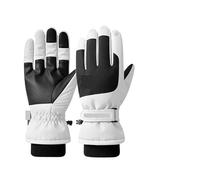 DYYEUAVT Guantes de Ciclismo de Invierno, Resistentes al frío y cálidos, táctiles, Impermeables, Antideslizantes, Resistentes al Desgaste, for Exteriores(SK28 White,XL)