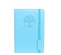 DYYEUAVT Libreta con correa estilo retro, ideal for estudiar, vivir y tomar notas. para Mujeres y Hombres(SKY BLUE)