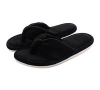 DYYEUAVT Women Home Slippers Open Toes Cozy Fur Flip-flops Winter Indoor Flat Bottom Cloud Slipper Comfortable Shoes(Black,40-41)