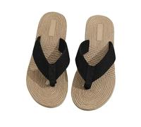 DYYEUAVT Women's Trend Non-slip Wear Comfortable Soft Sole Lightweight Cool Mid-heel Flip-flops(Black,41)