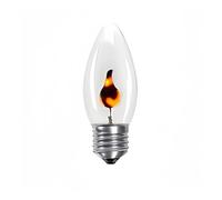 DYYK Bombilla LED tipo vela parpadeante llama E14 E27 Edison emulación iluminación de fuego Vintage 3W AC220V cola decoración Retro lámpara de ahorro de energía (Color : E27 C35, Size : 3W 220V)