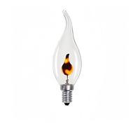 DYYK Bombilla LED tipo vela parpadeante llama E14 E27 Edison emulación iluminación de fuego Vintage 3W AC220V cola decoración Retro lámpara de ahorro de energía (Color : E14 C35L, Size : 3W 220V)