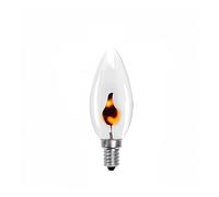 DYYK Bombilla LED tipo vela parpadeante llama E14 E27 Edison emulación iluminación de fuego Vintage 3W AC220V cola decoración Retro lámpara de ahorro de energía (Color : E14 C35, Size : 3W 220V)
