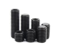 DYYK Rosca Fina M4 M5 M6 M8 M10 M12 DIN913 304 Acero Inoxidable 12,9 Grado Allen Hexagonal Tornillo Plano sin Cabeza (Color : 12.9 Grade Steel, Size : 10pcs M8x1x6)