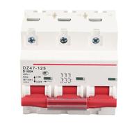 DZ47 125 3P D80~100A Miniature Circuit Breaker, Household Air Switch Leakage Protection, 400V D Type Circuit Breaker with Brass Closed Nail Structure for Terminal Power Distributio