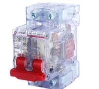 DZ47-63 1P2P AC 6A 10A 16A 20A 25A 32A 40A 50A 63A transparente AC250V Mini disyuntor(2,10A)