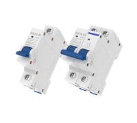 DZ47N 1P/2P 6A 10A 16A 20A 25A 32A 40A 50A 63A Circuit Breaker 120/240V MCB Din Rail Mount AC Disconnect Switch(1P 2pcs,16A)