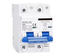 DZ47Z 2P DC 120-500V Mini disyuntor 10A-125A MCB magnético térmico, montaje en riel DIN, protección contra cortocircuitos sobrecarga del inversor de batería solar fotovoltaica(125A)