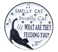 DZ670 Friends TV Series Stinky Gato Esmalte Pin Broche, Klein, Metal no precioso