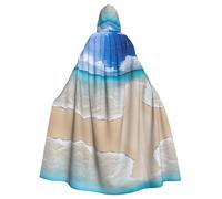 DZBDWZXH Capa con capucha estampada para adultos unisex (Serene Coastal), capa con capucha para Halloween, fiestas, disfraz de Navidad