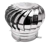 DZDZXQG Ventilador de turbina de Techo, Campana giratoria, Acero Inoxidable, Escape de Viento para Exteriores, Tapa de Chimenea, conducto de Aire, Ahorro de energía, ático, Granja, fábrica, 300 mm