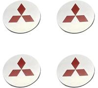 dzggs 4 Piezas Coche Rueda Tapas Centrales para Mitsubishi Eclipse Cross 2018-2023, Tapabujes Rueda Tapa Centro Herrumbre Tapacubos Impermeable Neumáticos Llantas,Red-80mm