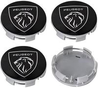 dzggs 4 Piezas Coche Rueda Tapas Centrales para Peugeot 308 2021-2023 60mm, Tapabujes Rueda Tapa Centro Herrumbre Tapacubos Impermeable Neumáticos Llantas