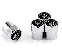 dzggs 4 Piezas Coche Tapas para Válvulas para Maserati, Prueba Fugas Tapones Antipolvo Tapas de Válvulas de Neumáticos Duraderas Accesorios Neumáticos