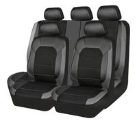 dzggs Coche Fundas Asientos para Volkswagen VW Touran 2016-2020, Delanteros Traseros Juegos de Cubreasientos Impermeable Cuero Funda Asiento Protector Accesorios,D/Grey