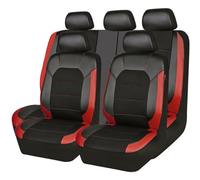 dzggs Coche Fundas Asientos para Volkswagen VW Touran 2016-2020, Delanteros Traseros Juegos de Cubreasientos Impermeable Cuero Funda Asiento Protector Accesorios,A/Red