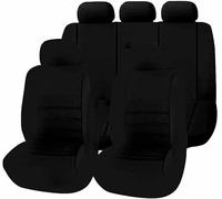 dzggs Fundas Asientos Coche para Ford Fiesta Mk3 Courier (F3L,F5L) 1991-1996, 9 Piezas Impermeables Cómodo Juegos De Cubreasientos Interior Accesorios,Black