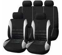 dzggs Fundas Asientos Coche para Nissan KUBISTAR Box (X76) 2003-2009, 9 Piezas Impermeables Cómodo Juegos De Cubreasientos Interior Accesorios,Grey