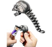 DZGUAI Llavero abrebotellas con cabeza de calavera, abridor de botellas de calavera para los amantes de la cerveza, abridor de botellas de cerveza creativo para camarero, amigo, restaurante, bar y