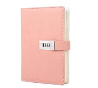 Dzhzal Diario con candado para mujeres, niñas, adolescentes, niños, piel sintética, diario personal, recargable, papel rayado, cuaderno de contraseñas A5