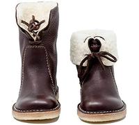 Dzhzuj 2022 New Vintage Buttery Soft Waterproof Wool Lining Boots Snow Boots for Women Winter Keep Warm Flat Ankle Boots (9.5,Brown)