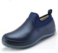 Dzhzuj Zapatos De Trabajo De Invierno Unisex para Chef Impermeables Y Antideslizantes, Zapatos De Trabajo Cómodos Y Seguros para Un Jardín Y Una Cocina Cálidos (Blue,41)